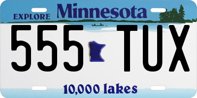 MN license plate 555TUX