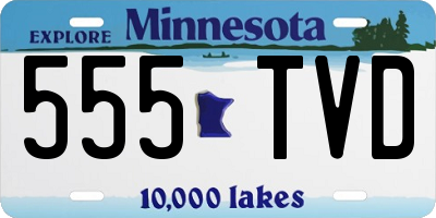 MN license plate 555TVD