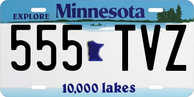 MN license plate 555TVZ