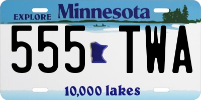 MN license plate 555TWA
