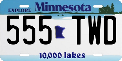MN license plate 555TWD