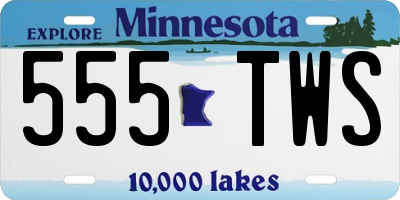 MN license plate 555TWS