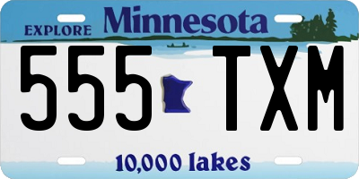 MN license plate 555TXM