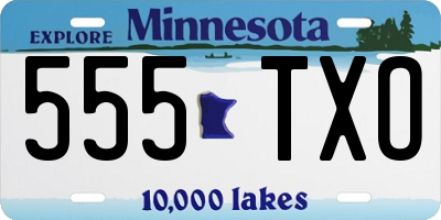 MN license plate 555TXO