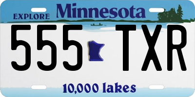 MN license plate 555TXR