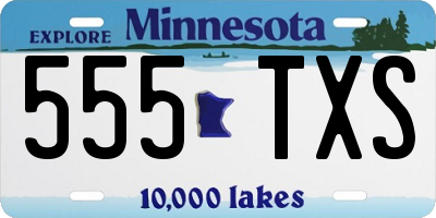 MN license plate 555TXS