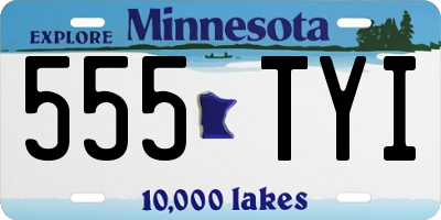 MN license plate 555TYI