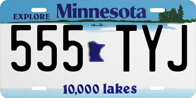 MN license plate 555TYJ