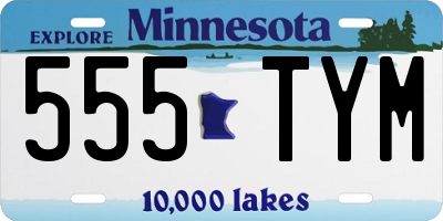 MN license plate 555TYM
