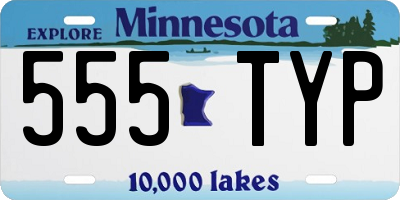 MN license plate 555TYP