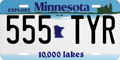 MN license plate 555TYR