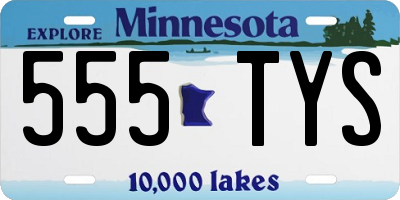 MN license plate 555TYS