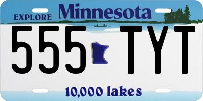 MN license plate 555TYT