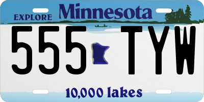 MN license plate 555TYW