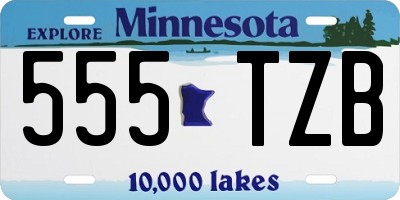 MN license plate 555TZB