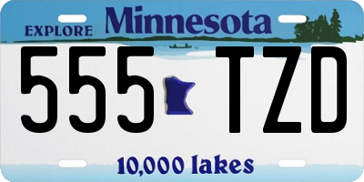 MN license plate 555TZD