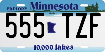MN license plate 555TZF