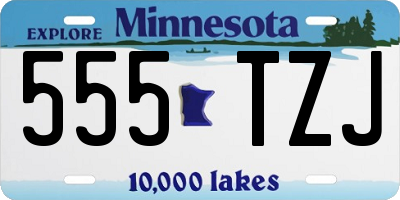 MN license plate 555TZJ