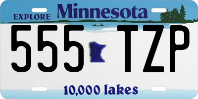 MN license plate 555TZP