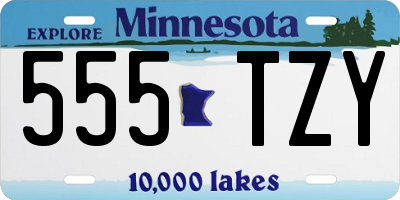 MN license plate 555TZY