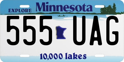 MN license plate 555UAG