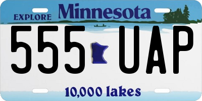 MN license plate 555UAP