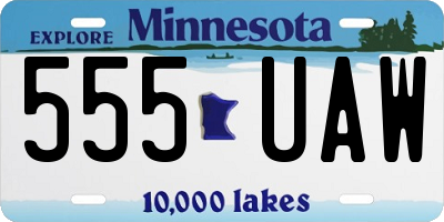 MN license plate 555UAW