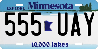 MN license plate 555UAY