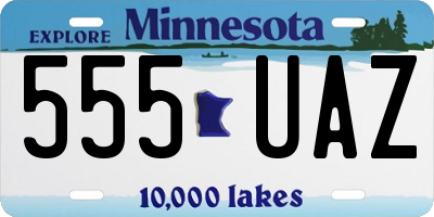 MN license plate 555UAZ