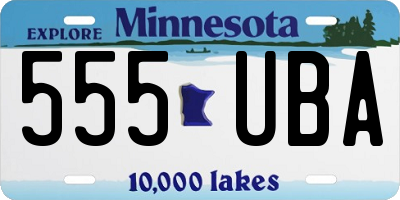 MN license plate 555UBA