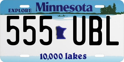 MN license plate 555UBL