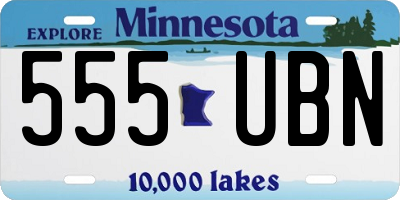 MN license plate 555UBN
