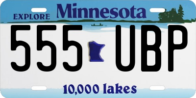MN license plate 555UBP