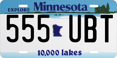 MN license plate 555UBT