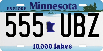 MN license plate 555UBZ
