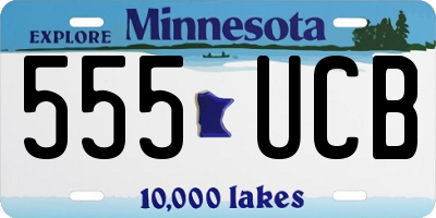 MN license plate 555UCB