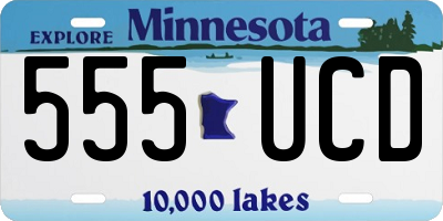 MN license plate 555UCD
