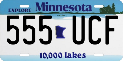 MN license plate 555UCF
