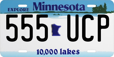 MN license plate 555UCP