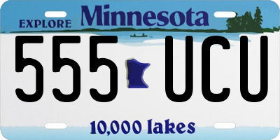 MN license plate 555UCU