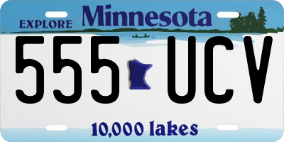 MN license plate 555UCV