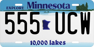 MN license plate 555UCW