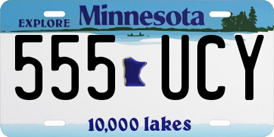 MN license plate 555UCY