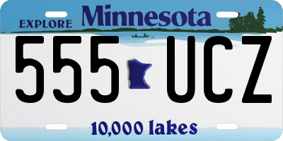 MN license plate 555UCZ