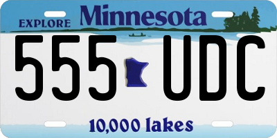 MN license plate 555UDC
