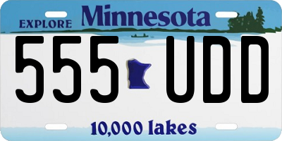 MN license plate 555UDD