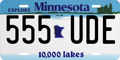 MN license plate 555UDE