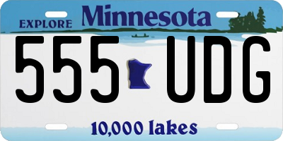 MN license plate 555UDG
