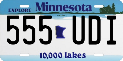 MN license plate 555UDI