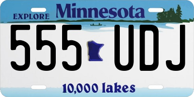 MN license plate 555UDJ
